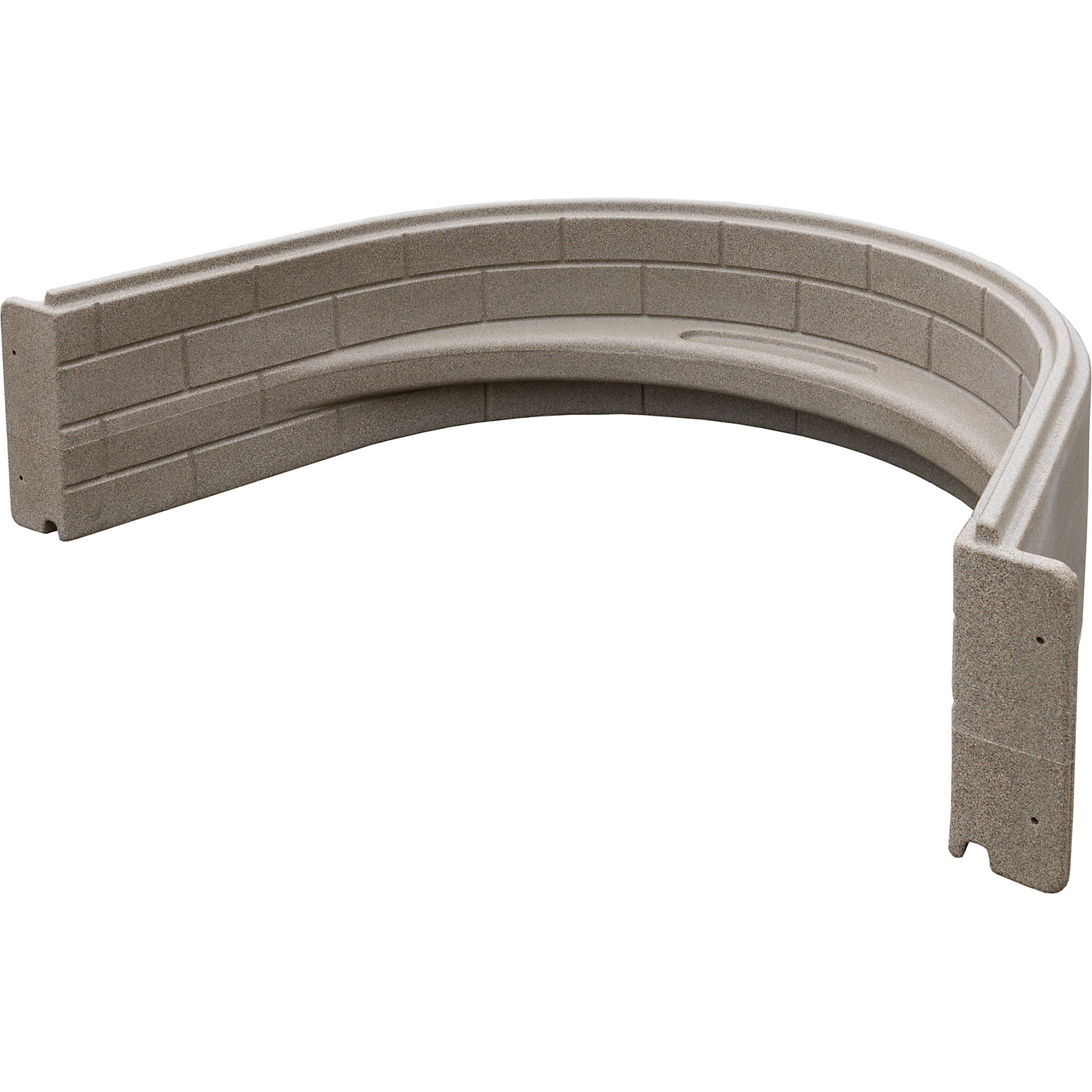 RomoTech 18 in. Stackable Sandstone Egress Well, UV-Protected Polyethylene, Fits 3-5 ft Basement Windows Model # 82129236